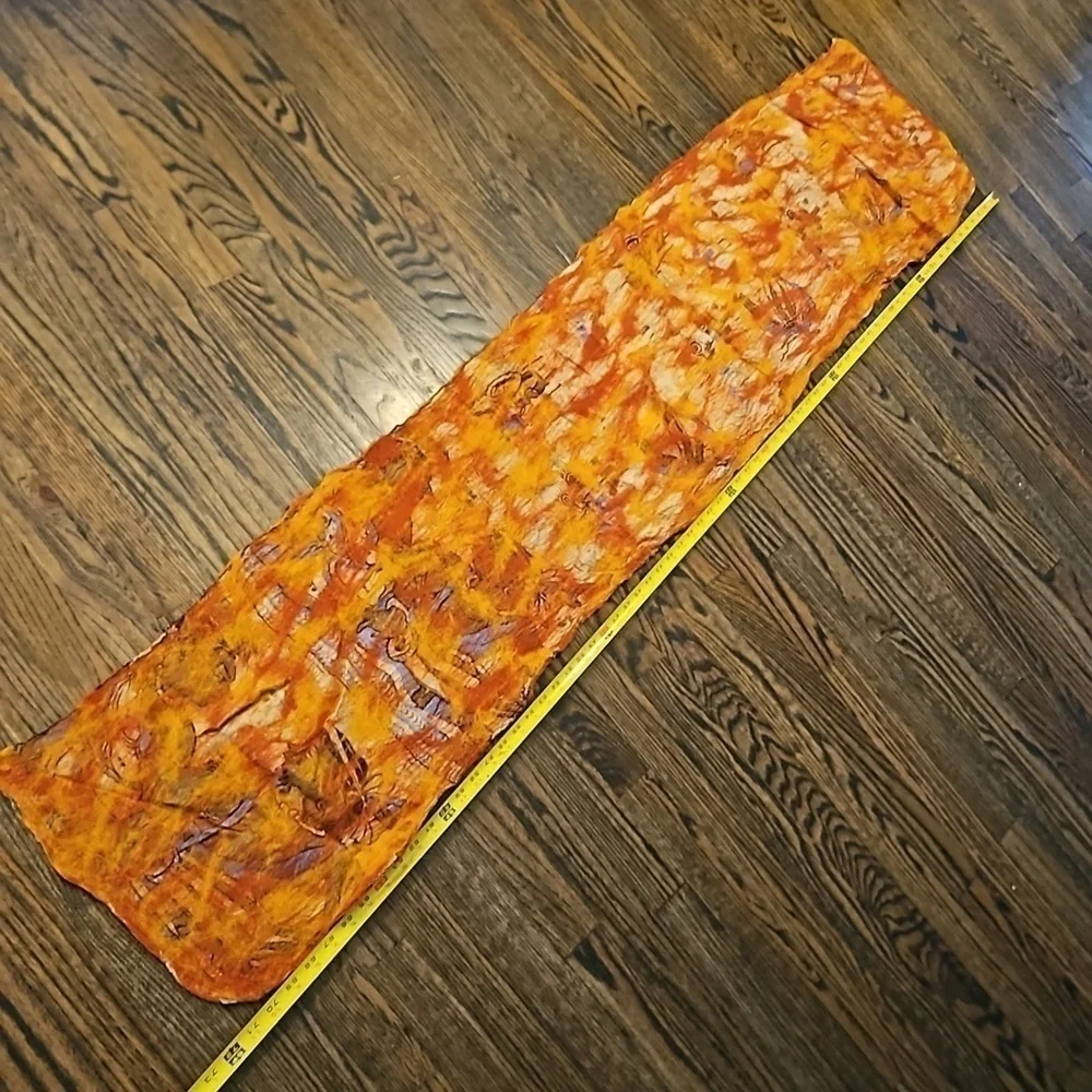Scarf Handcrafted Wool and Silk New 71x13